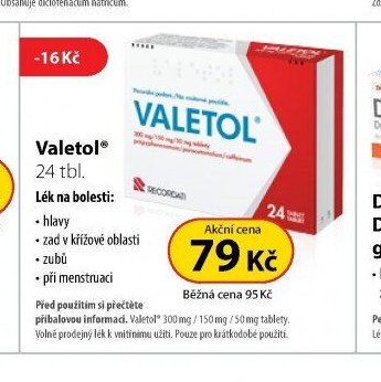 Valetol, 24 tbl.