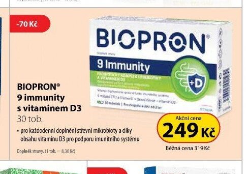 BIOPRON 9 immunity s vitaminem D3 30 tob.