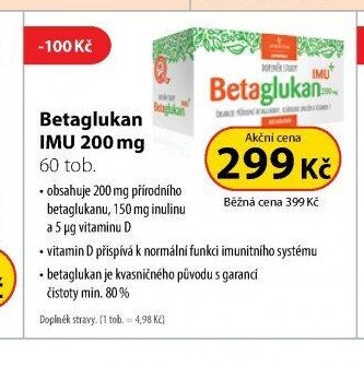 Betaglukan IMU 200 mg 60 tob.