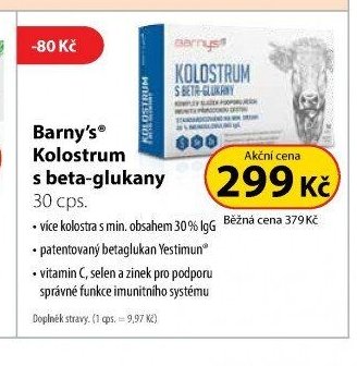 Barny's Kolostrum s beta-glukany 30 cps.