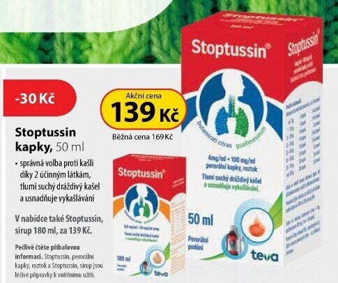 Kapky proti kašli Stoptussin