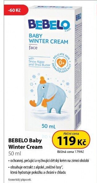 Krém na obličej dětský Winter Bebelo