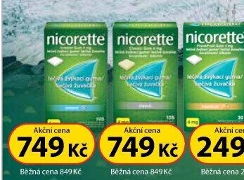 Nikotinové žvýkačky Gum 4 mg Nicorette
