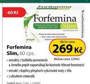 Přípravek na odvodnění a na hubnutí Forfemina Slim