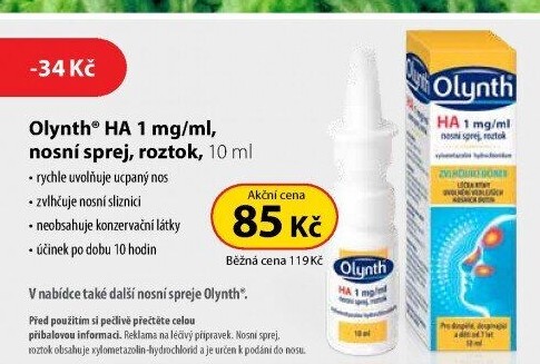 Sprej nosní HA 0,1% Olynth