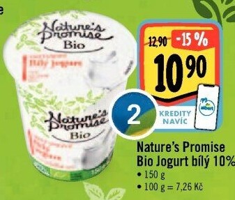 Bílý jogurt 10% Bio Nature'