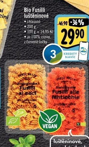 Cizrnové těstoviny bio chlazené Albert Heijn