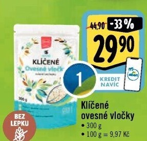 Klíčené ovesné vločky bez lepku Semix