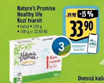 Kozí tvaroh tučný Healthy life Nature'