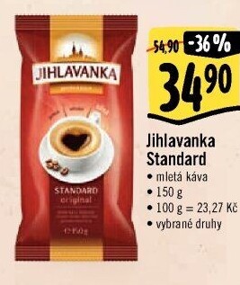 Mletá káva Standard Jihlavanka