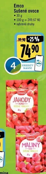 Ovoce sušené mrazem Emco