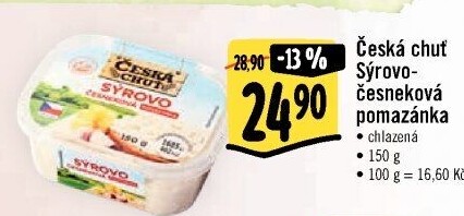 Pomazánka česnekovo-sýrová Česká chuť