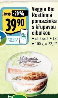 Pomazánka s křupavou cibulkou Veggie Bio Nature'