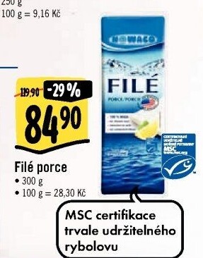 Rybí filé mražené Nowaco