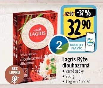 Rýže dlouhozrnná Lagris
