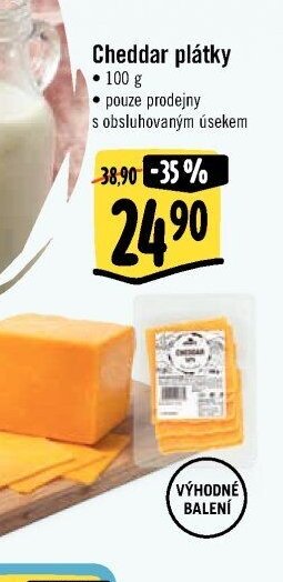 Cheddar plátky