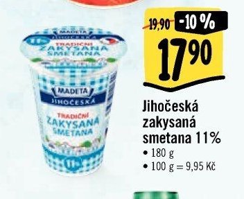 Jihočeská zakysaná smetana 11%