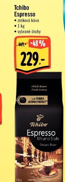 Zrnkové kávy Tchibo Espresso