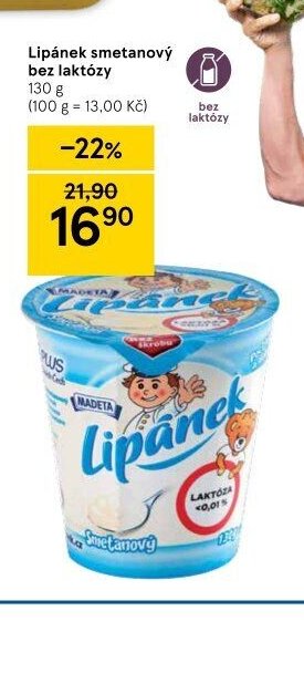 Lipánek smetanový bez laktózy