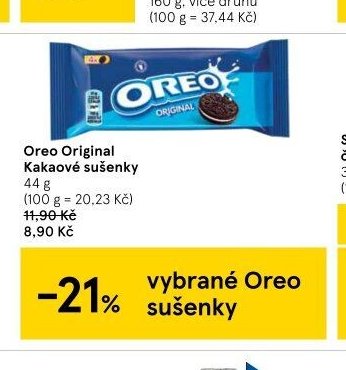 Oreo Original Kakaové sušenky 44 g