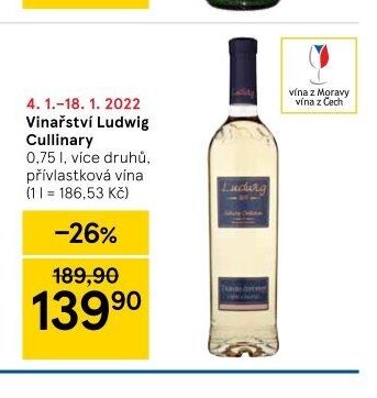 Vinařství Ludwig Cullinary 0,75 l