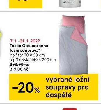 Tesco Oboustranná ložní souprava
