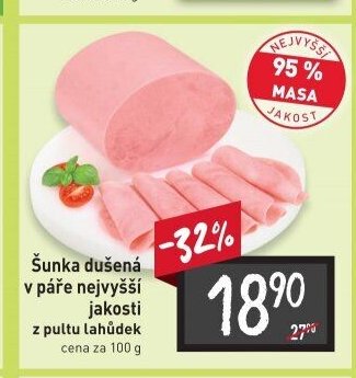 Šunka dušená v páře nejvyšší jakosti