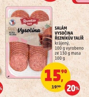 Salám Vysočina Řezníkův talíř