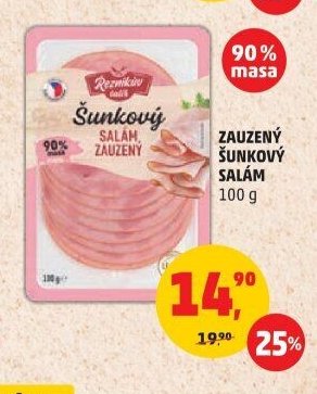 Zauzený šunkový salám Řezníkův talíř