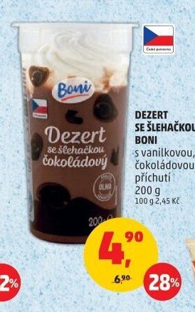 DEZERT SE ŠLEHAČKOU BONI