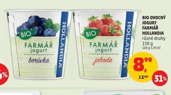 BIO OVOCNÝ JOGURT FARMÁŘ HOLLANDIA 150 g