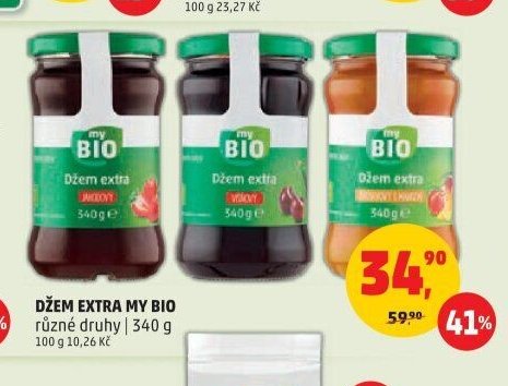 DŽEM EXTRA MY BIO různé druhy 340 g