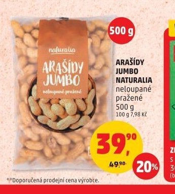 Arašídy Jumbo Naturalia