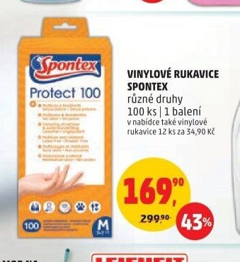 VINYLOVÉ RUKAVICE SPONTEX