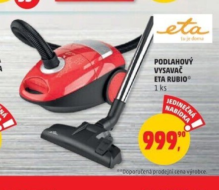 PODLAHOVÝ VYSAVAČ ETA RUBIO