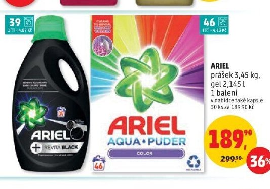 Ariel prací prostředek