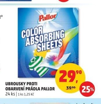 UBROUSKY PROTI OBARVENÍ PRÁDLA PALLOR