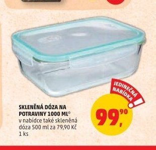 SKLENĚNÁ DÓZA NA POTRAVINY 1000 ML