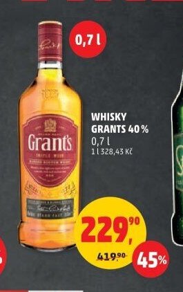 WHISKY GRANTS 40% 0,7 l