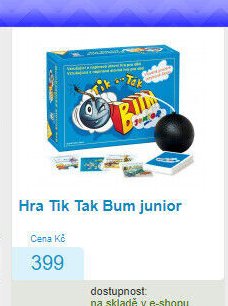 Hra Tik Tak Bum junior