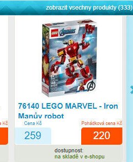 76140 LEGO MARVEL - Iron Manův robot