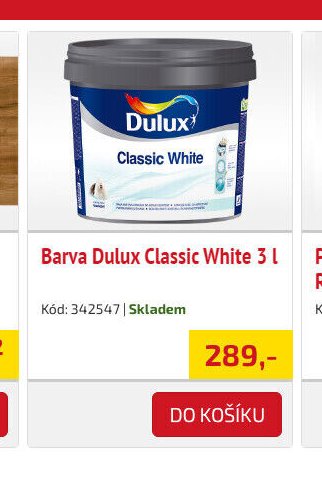 Barva Dulux Classic White 3 l - UNI HOBBY akcniletaky.com