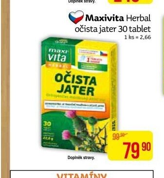 Maxivita Herbal očista jater 30 tablet
