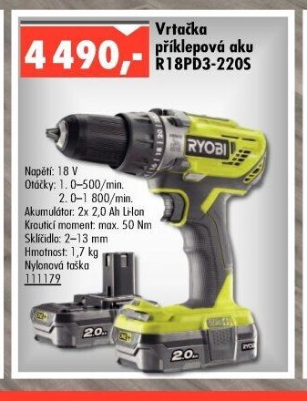 Vrtačka příklepová aku R18PD3-220S - UNI HOBBY akcniletaky.com