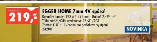 Egger Home 7mm 4V spára - UNI HOBBY akcniletaky.com
