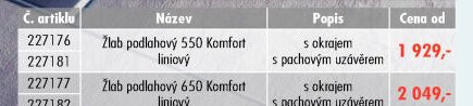 Žlab podlahový 550 Komfort liniový - UNI HOBBY akcniletaky.com