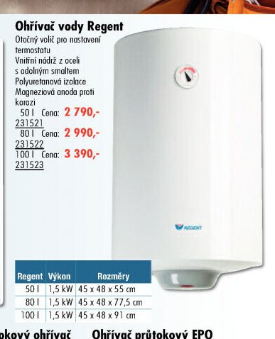 Ohřívač vody Regent - UNI HOBBY akcniletaky.com