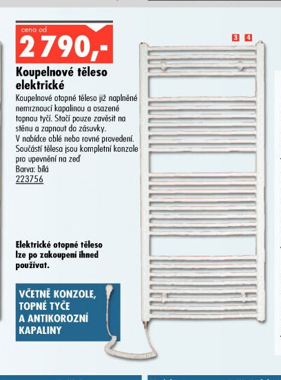 Koupelnové těleso elektrické - UNI HOBBY akcniletaky.com