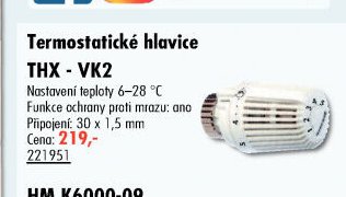 Termostatická hlavice THX - VK2 - UNI HOBBY akcniletaky.com