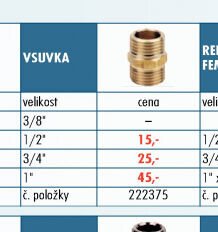 Mosazné fitinky - Vsuvka - UNI HOBBY akcniletaky.com